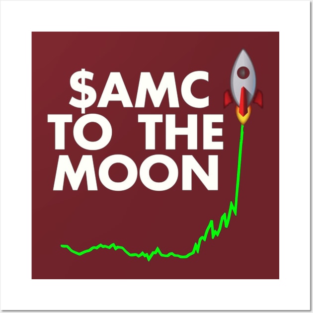 AMC To The Moon Wall Art by teritorres